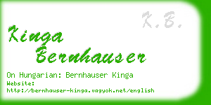 kinga bernhauser business card